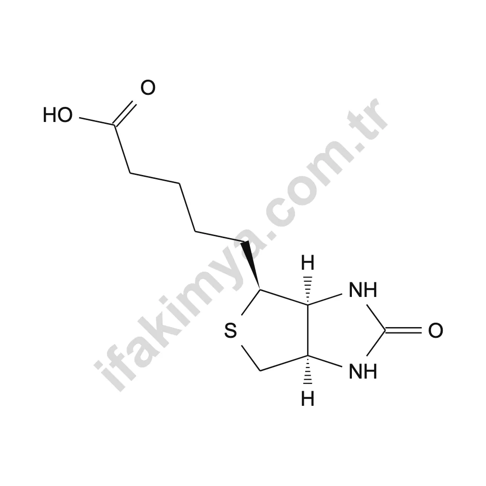 Biotin (B7 Vitamini) molekül yapısı