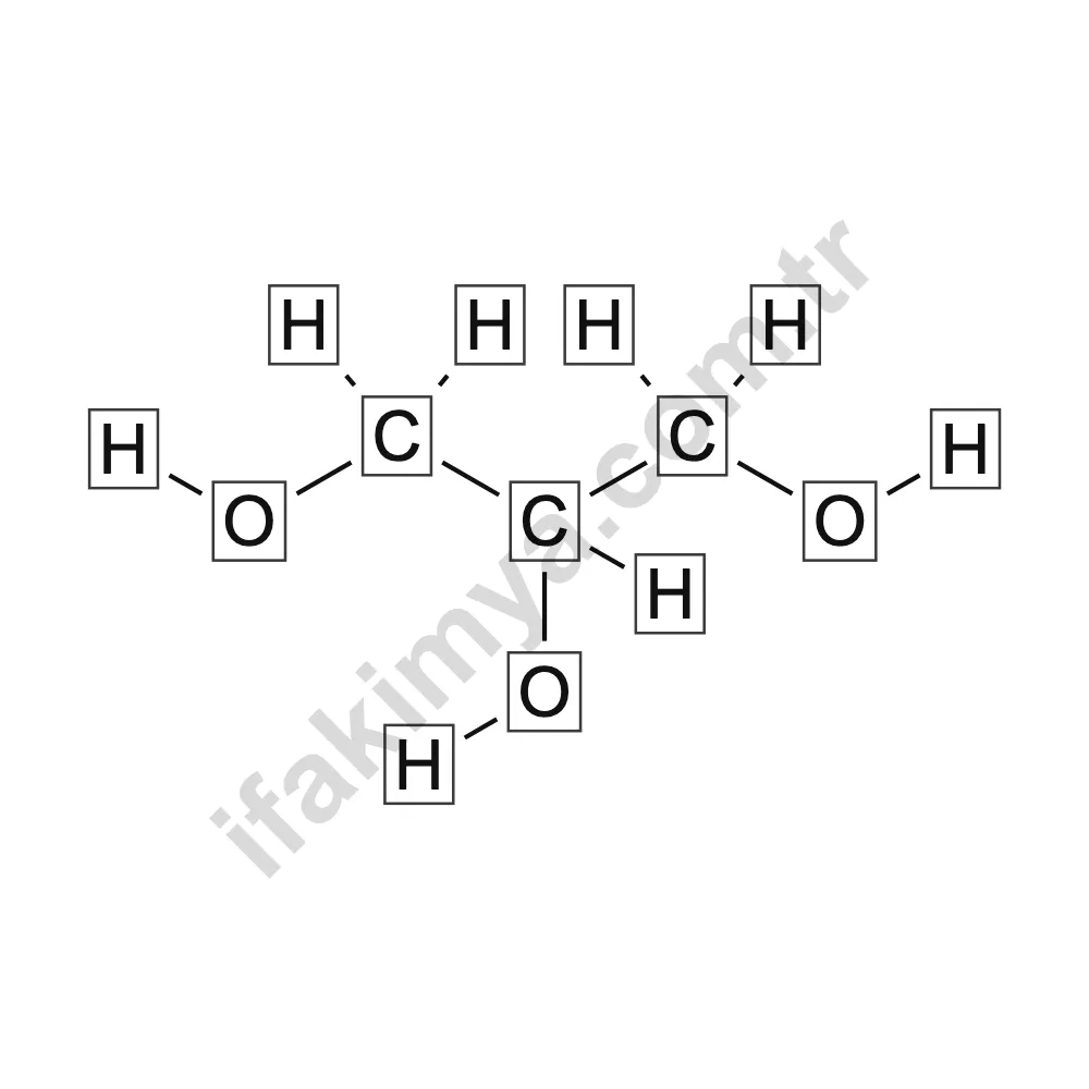 Gliserin molekül yapısı