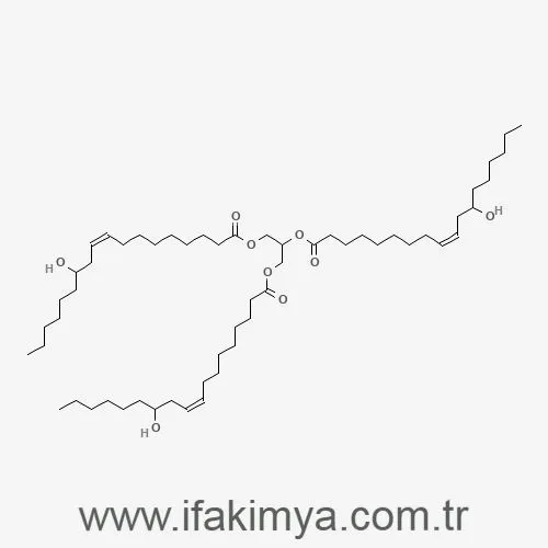 Açık sarı renkli sıvı formda hint yağı (castor oil)