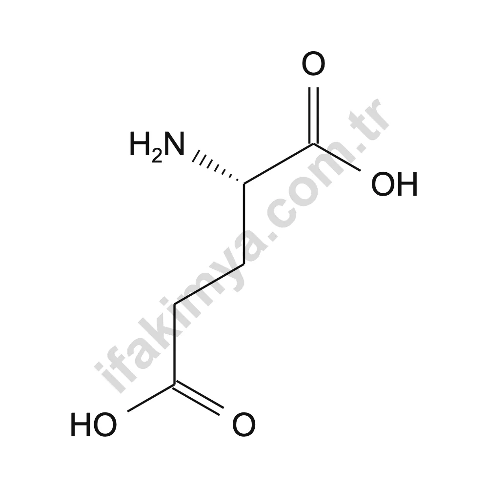 L-Glutamik Asit molekül yapısı