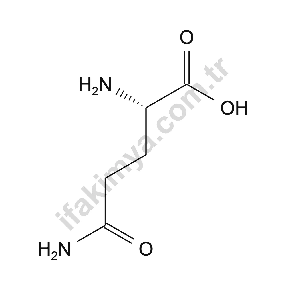 L-Glutamin molekül yapısı