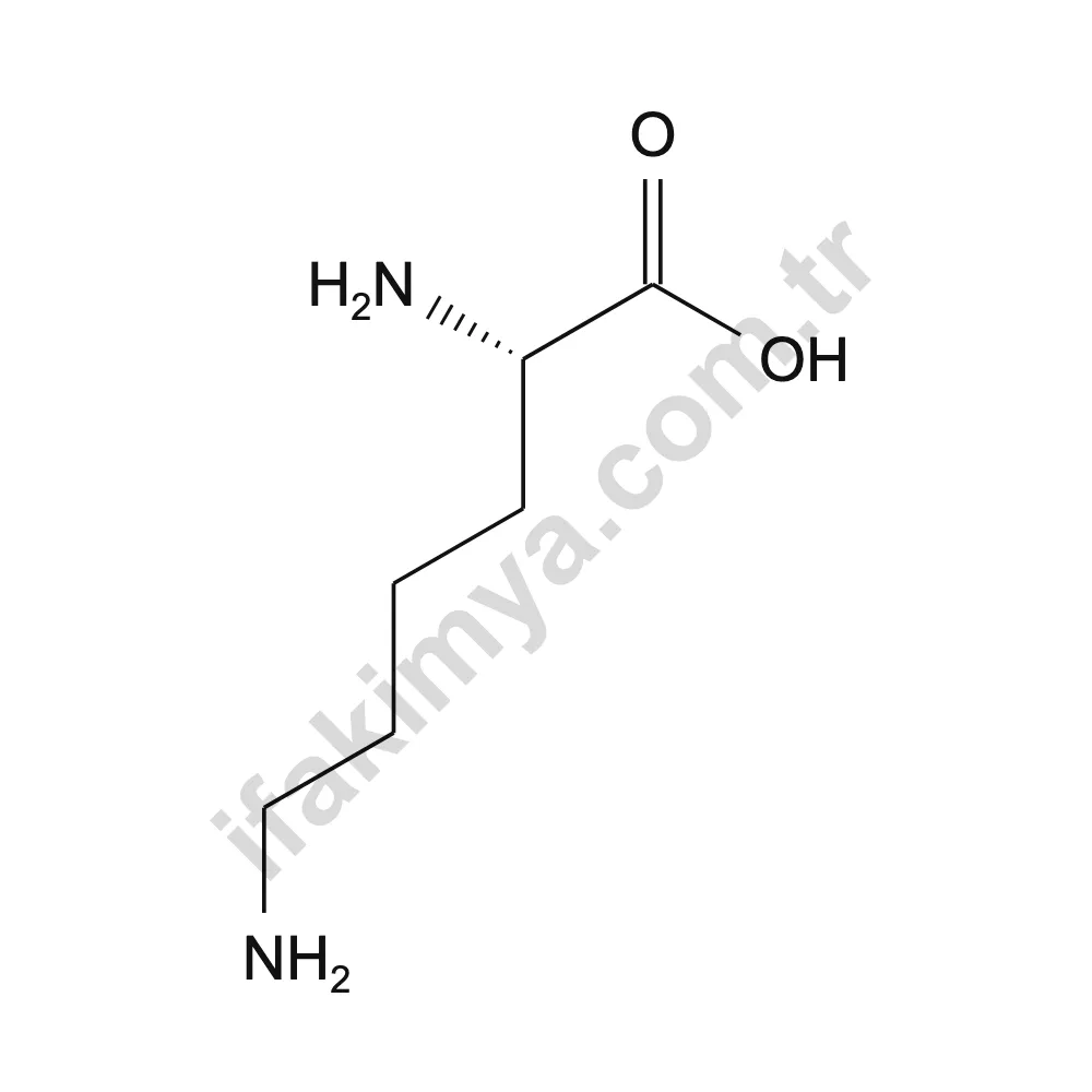 L-Lycine (L-Lizin) molekül yapısı