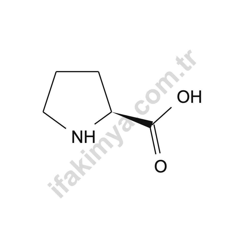 L-Prolin molekül yapısı