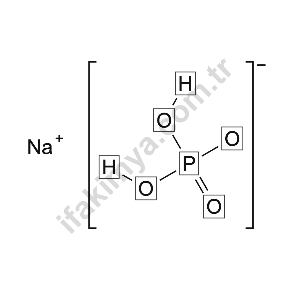 Monosodyum fosfat molekül yapısı