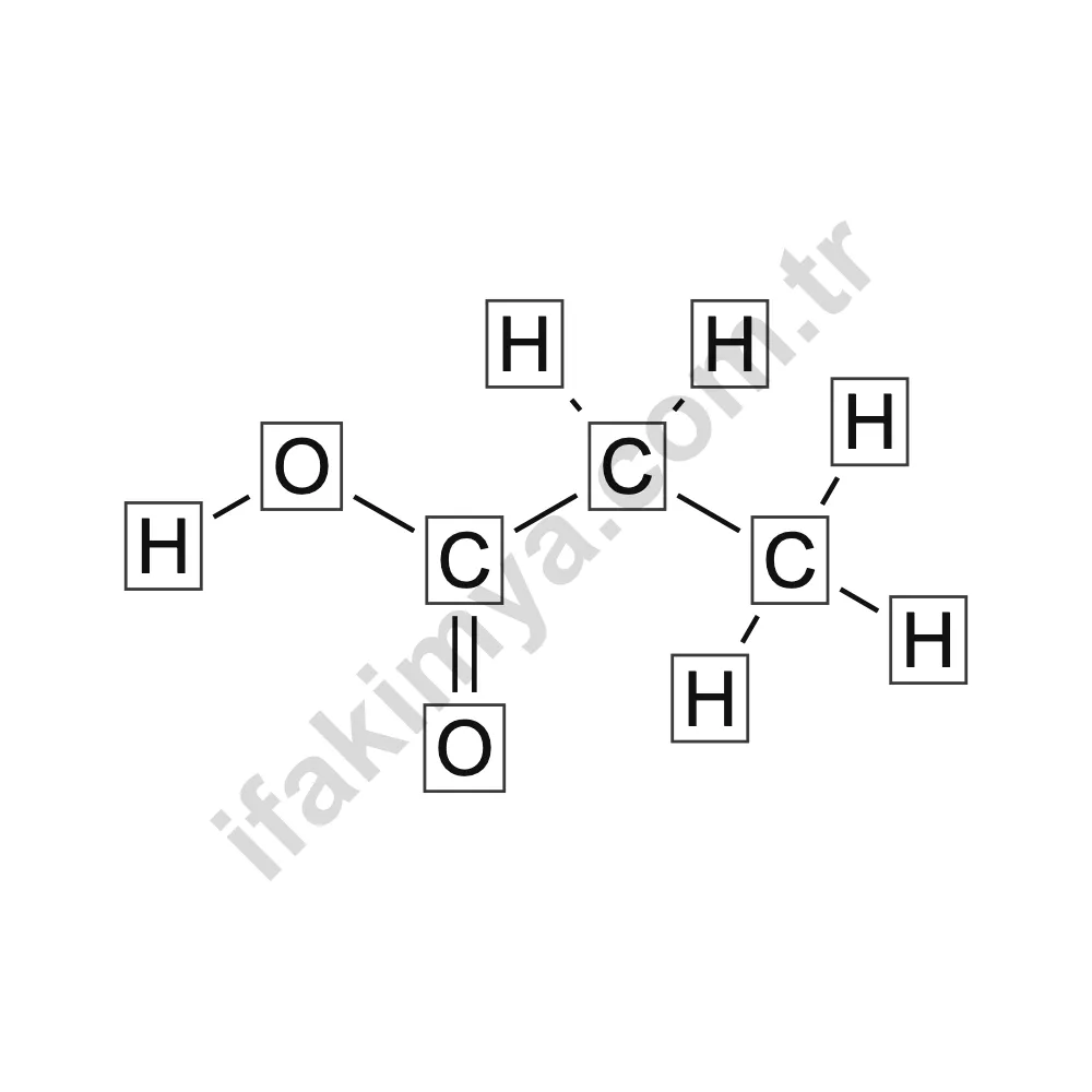 Propiyonik Asit molekül yapısı